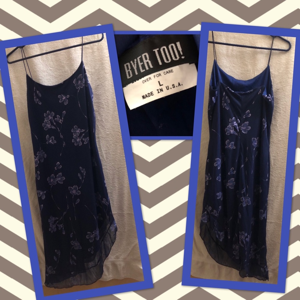 Byer too blue floral dress